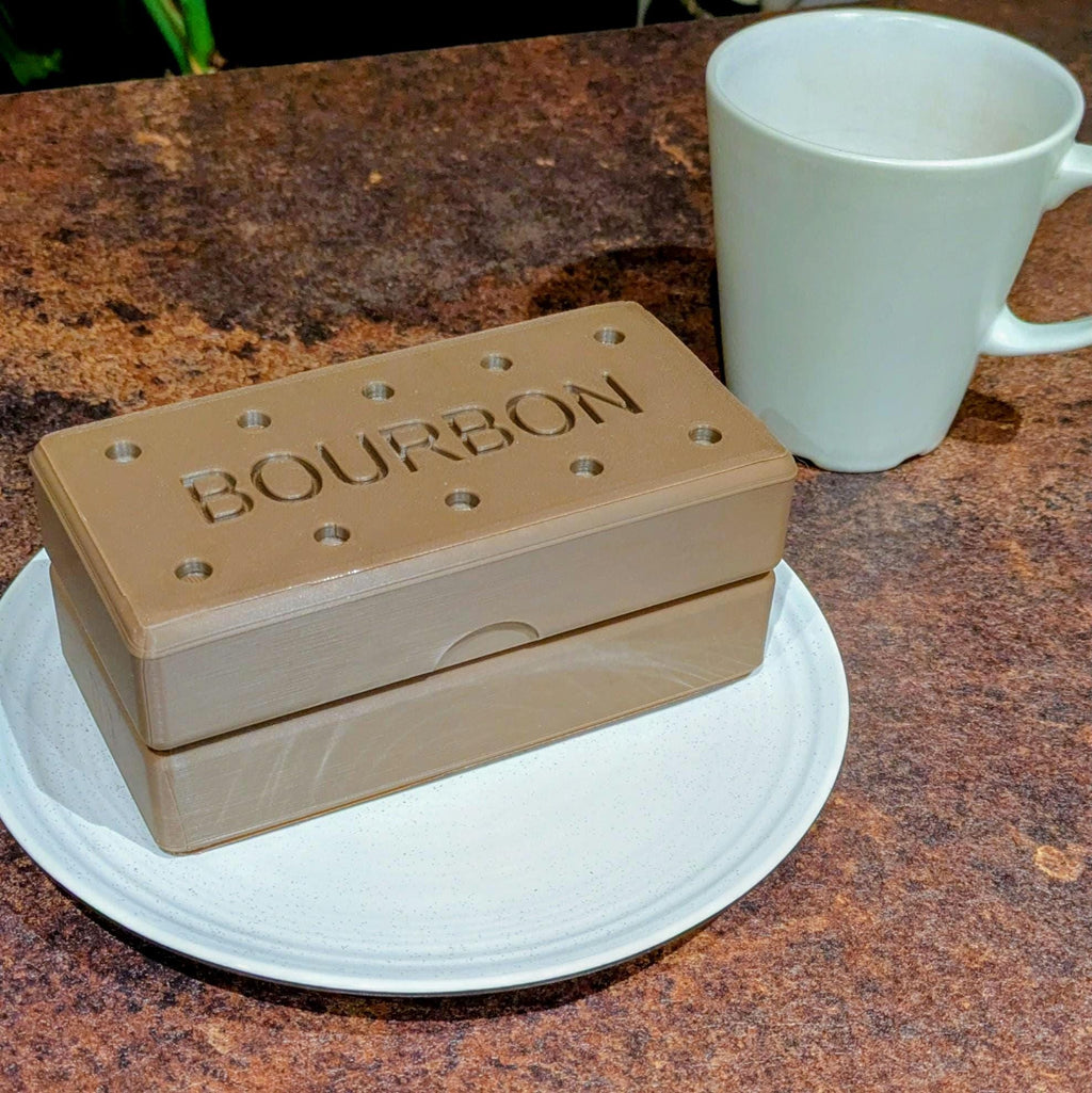 Bourbon Biscuit Trinket Box | 3D Printed Novelty Storage Box | Handmade in UK