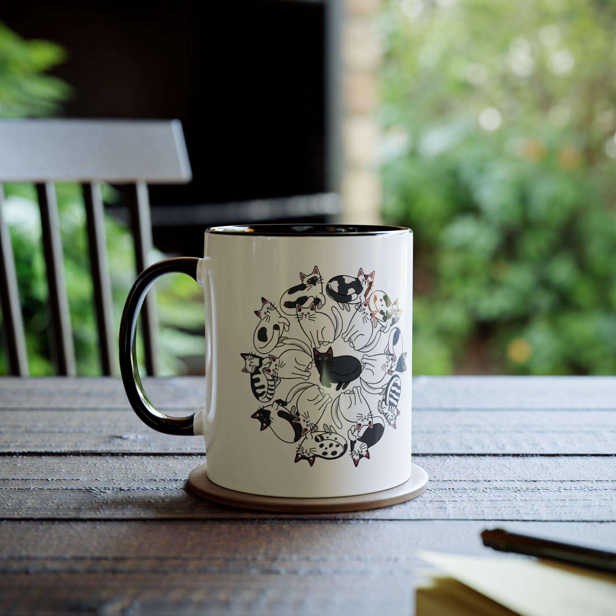 Cat Lover Coffee Mug | Ceramic Mug with Cat Design | Gift for Cat Lovers