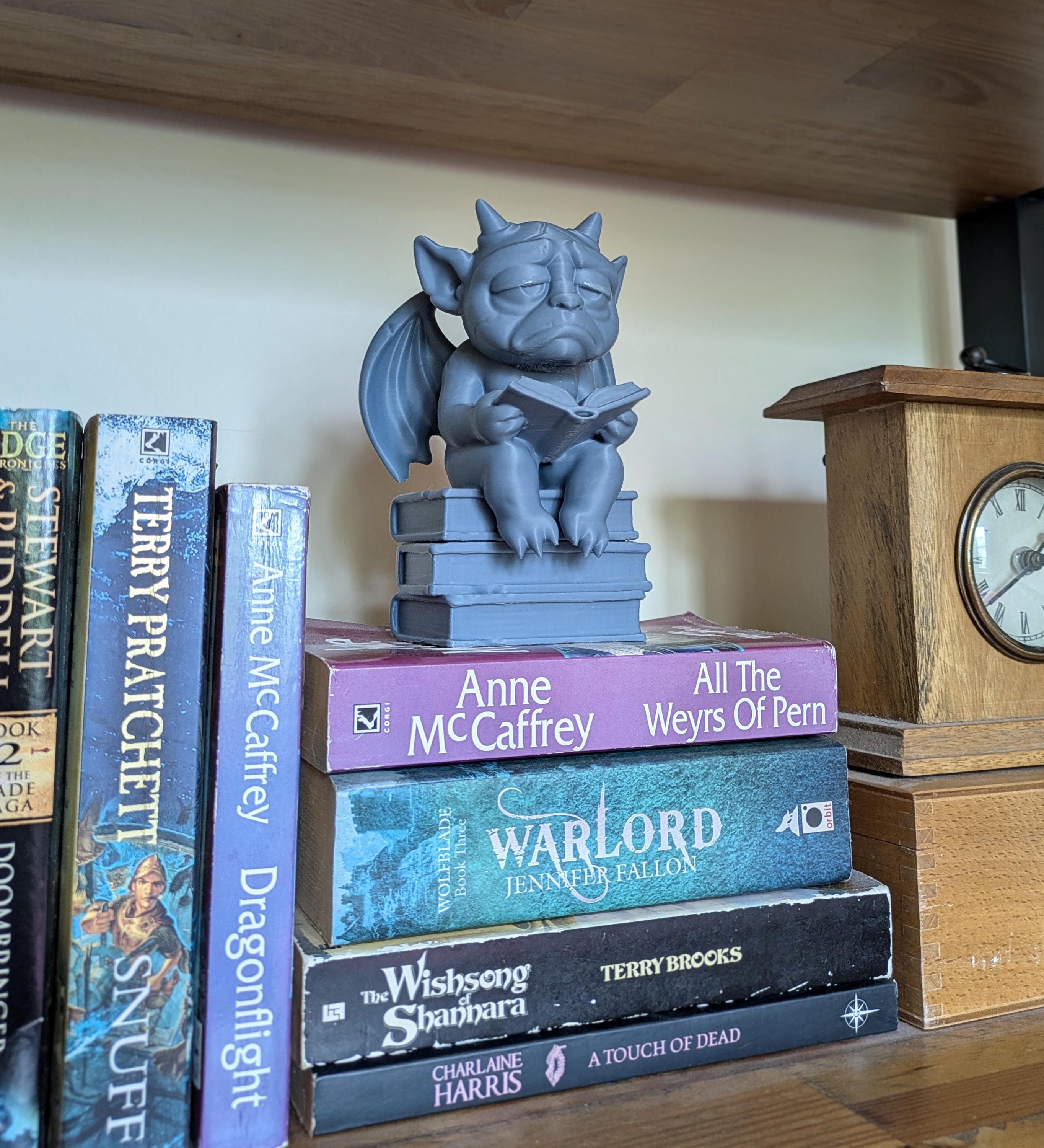 Gothic Gargoyle Trinket Box | Hidden Storage | 3D Printed Book Decor | Fantasy Gift