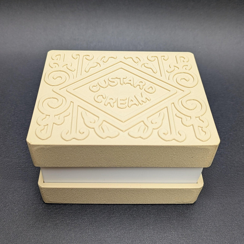 Custard Cream Trinket Box | 3D Printed Novelty Storage Box | Handmade in UK