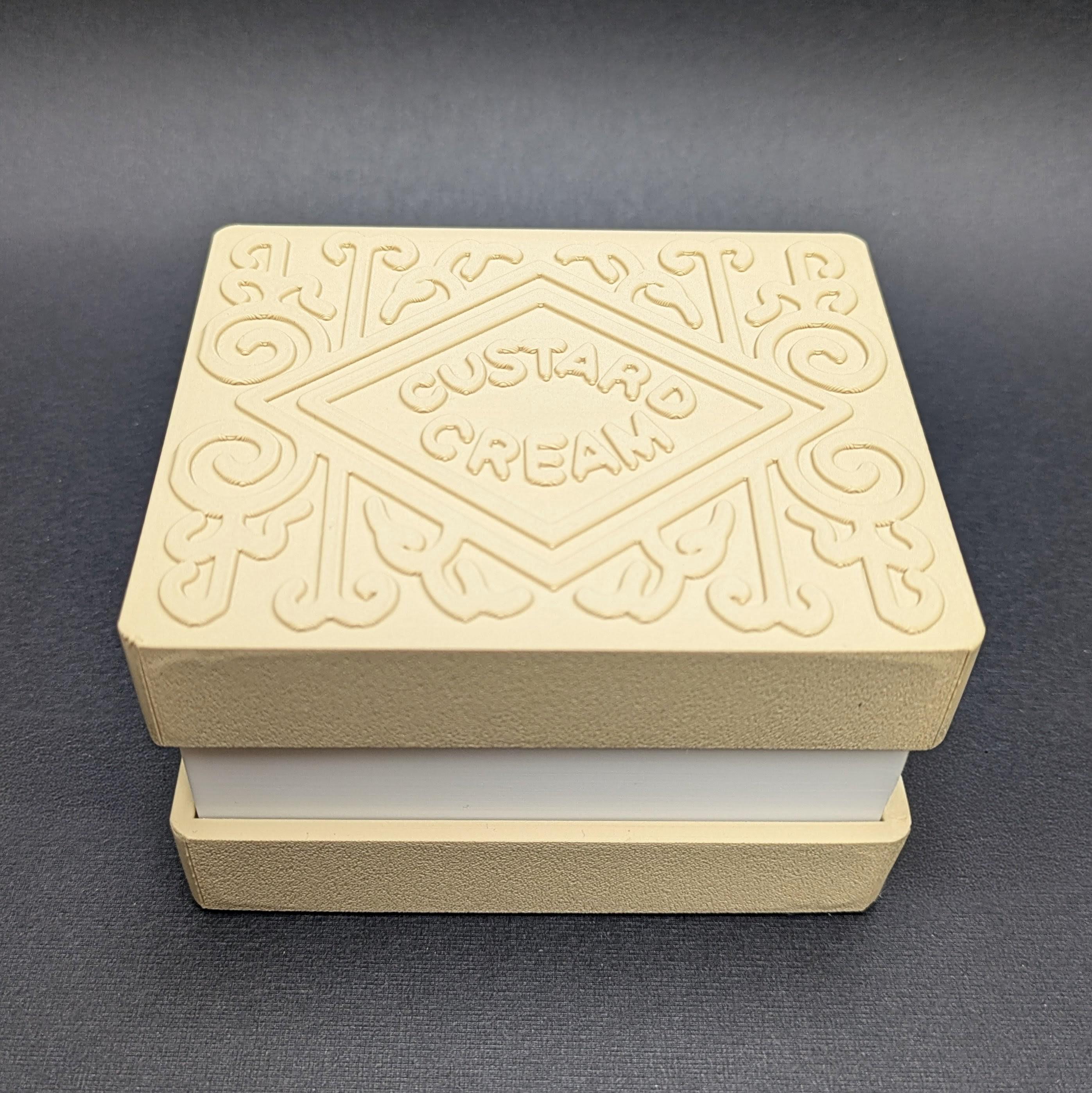 Custard Cream Trinket Box | 3D Printed Novelty Storage Box | Handmade in UK
