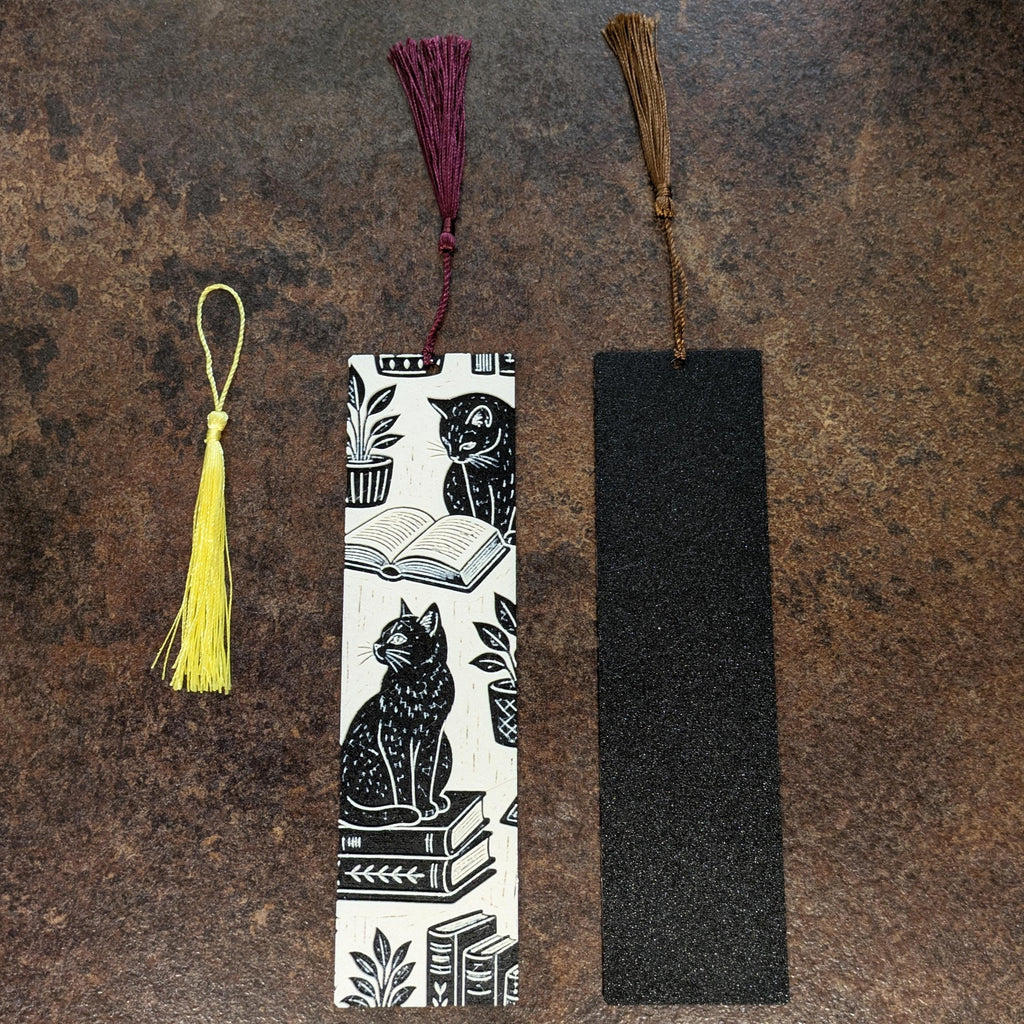 Cat Bookmark with Cats & Plants | Textured 3D Printed Bookmark | BookTok Gift