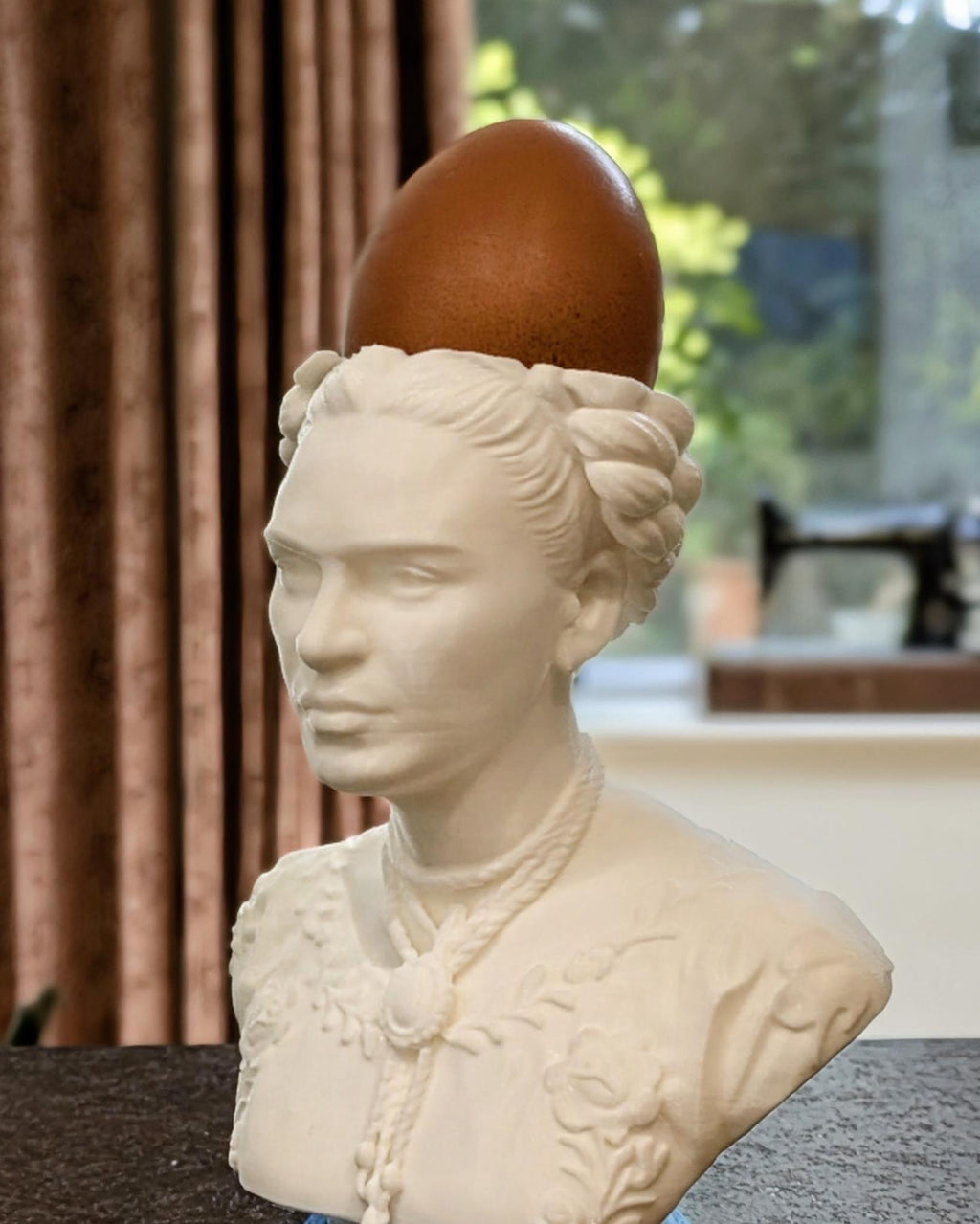 Frida Kahlo Inspired Egg Cup | Artist Fan Art | 3D Printed Kitchen Decor