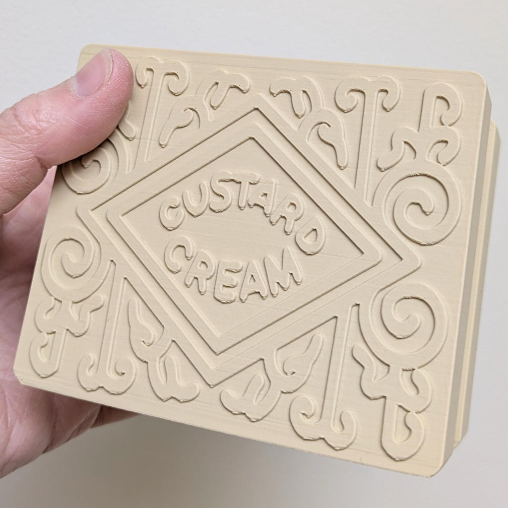 Custard Cream Trinket Box | 3D Printed Novelty Storage Box | Handmade in UK