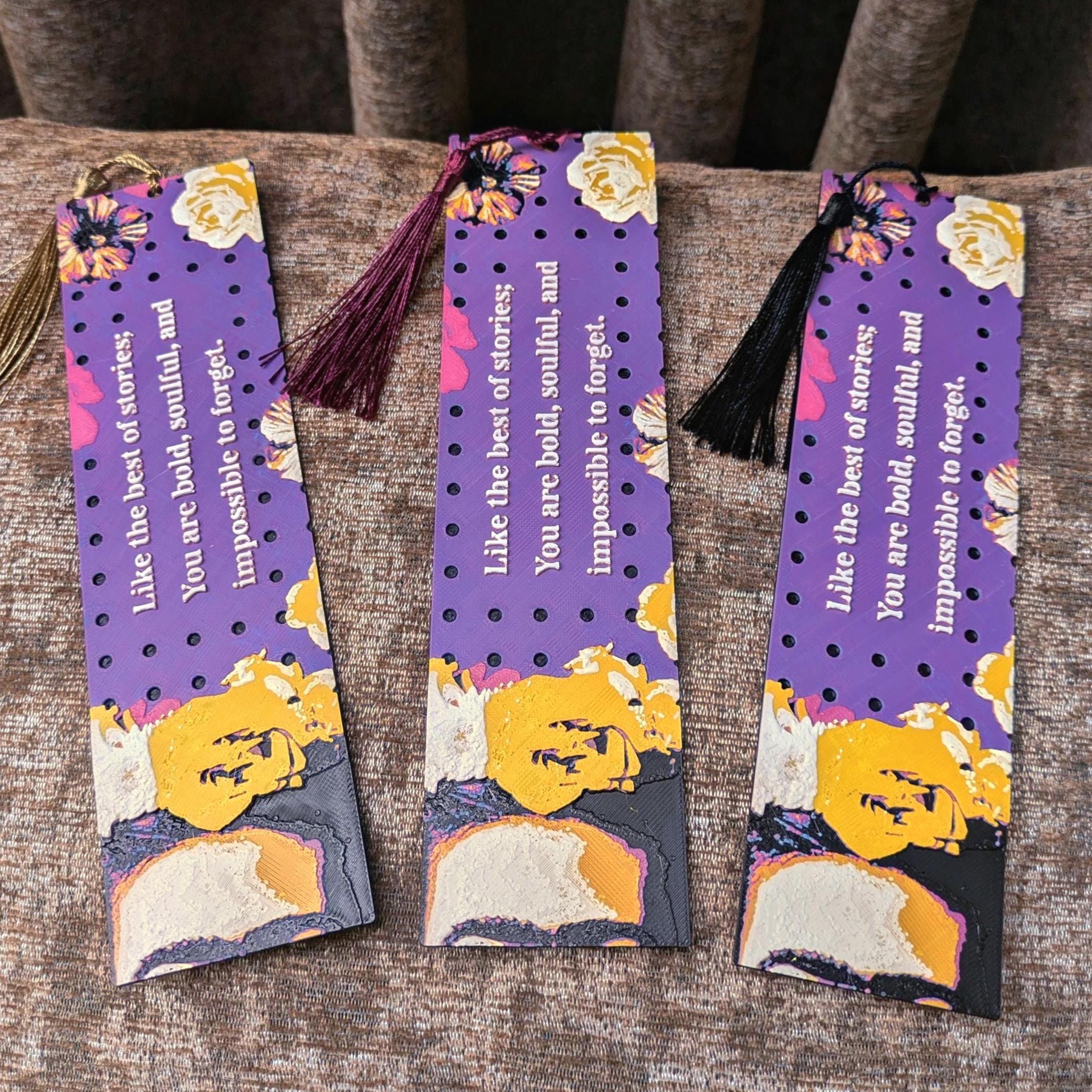 Frida Kahlo-Inspired 3D Printed Bookmark | Artist Gift for Book Lovers