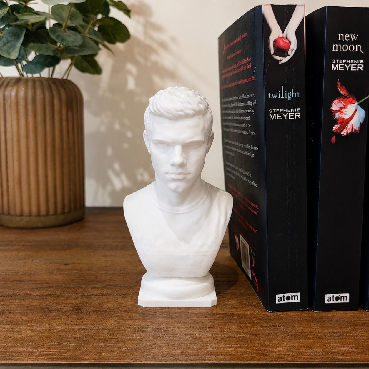 Jacob Black Inspired Bust | Twilight Fan Art | 3D Printed Bookshelf Decor