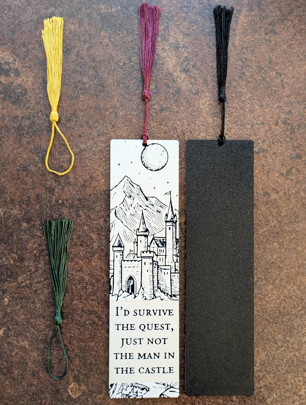 Fantasy Romance Bookmark | "I'd Survive the Quest, Just Not the Man" | 3D Printed BookTok Gift
