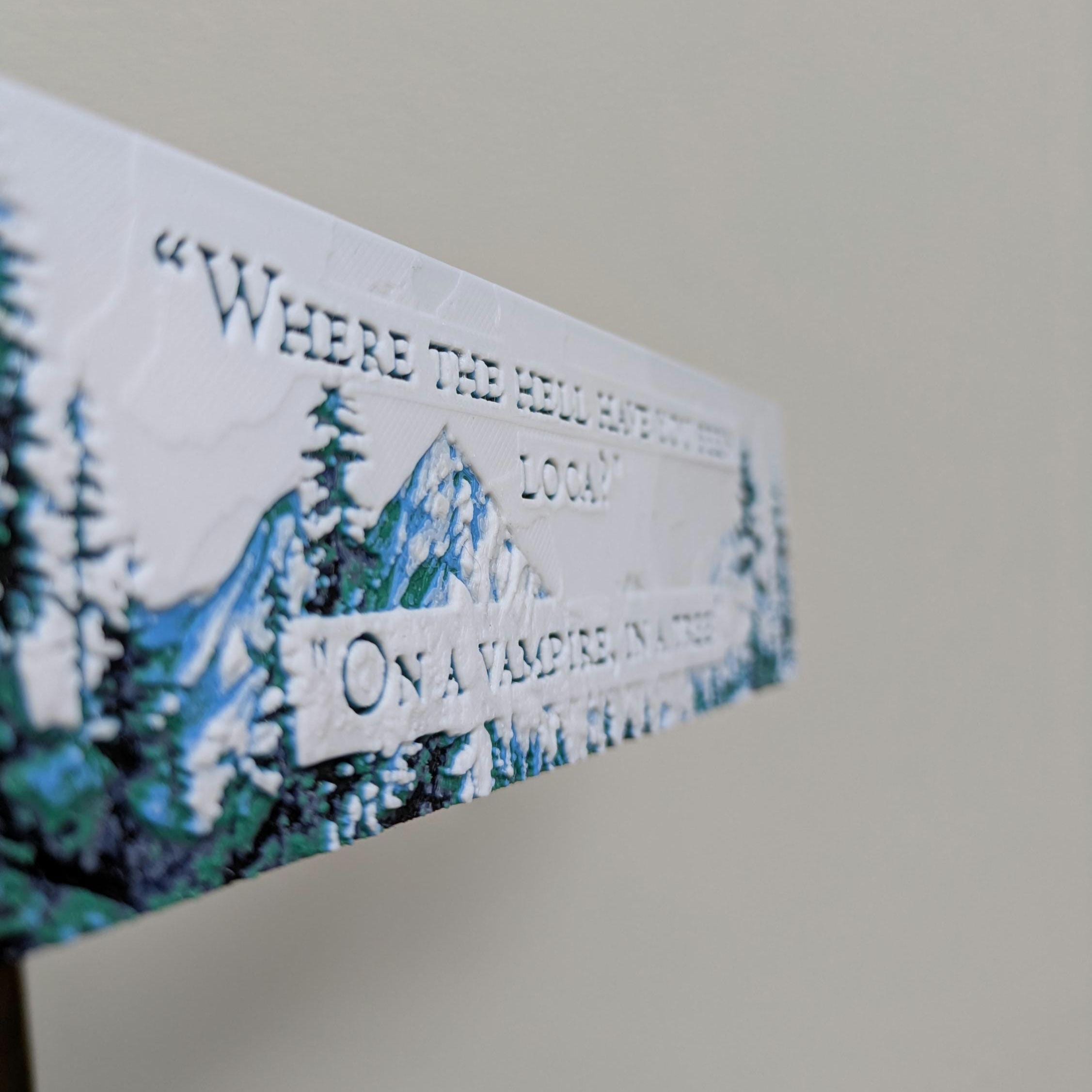 Twilight Bookmark | "On a Vampire, in a Tree" | 3D Printed BookTok Gift
