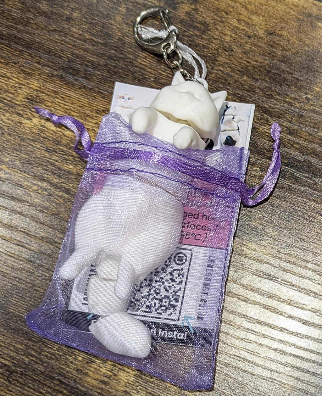 Paint Your Own Cat Keyring | Flexible 3D Printed Articulated Cat | Creative Gift
