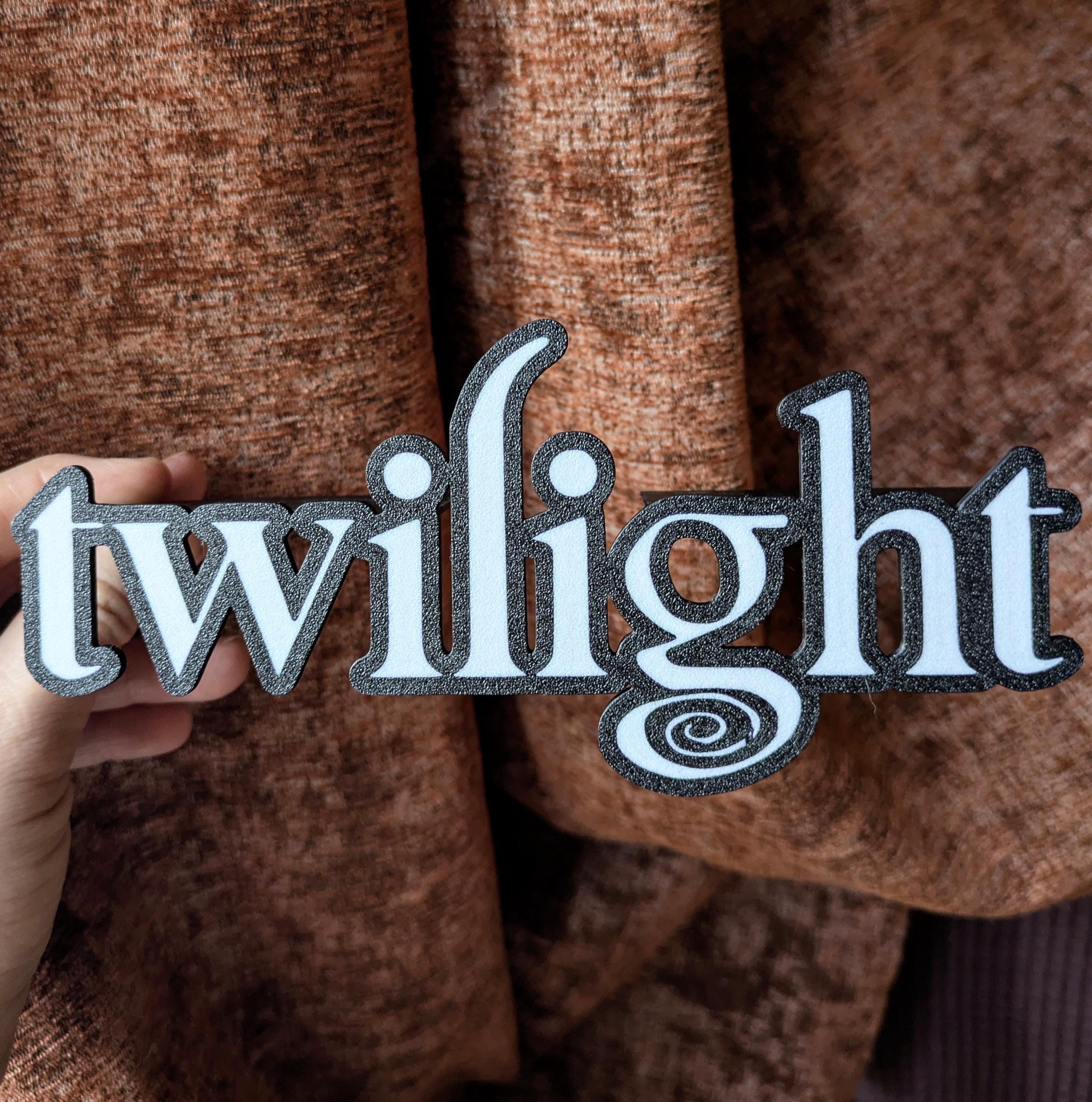 Twilight Bookshelf Sign | 3D Printed Fan Art Shelf Decor