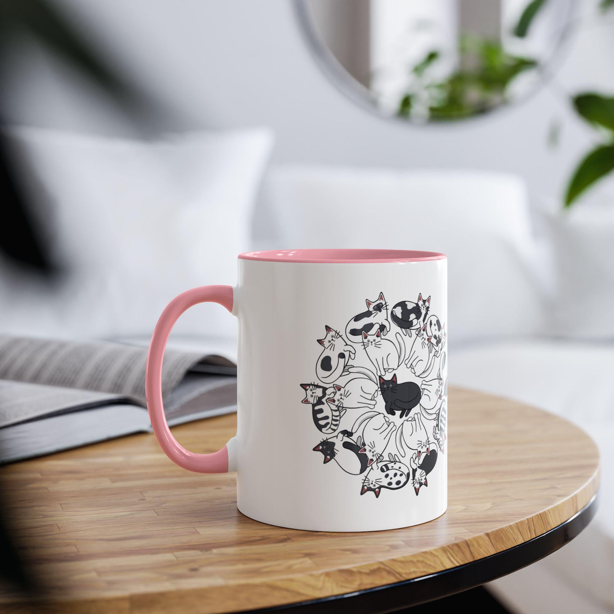 Cat Lover Coffee Mug | Ceramic Mug with Cat Design | Gift for Cat Lovers