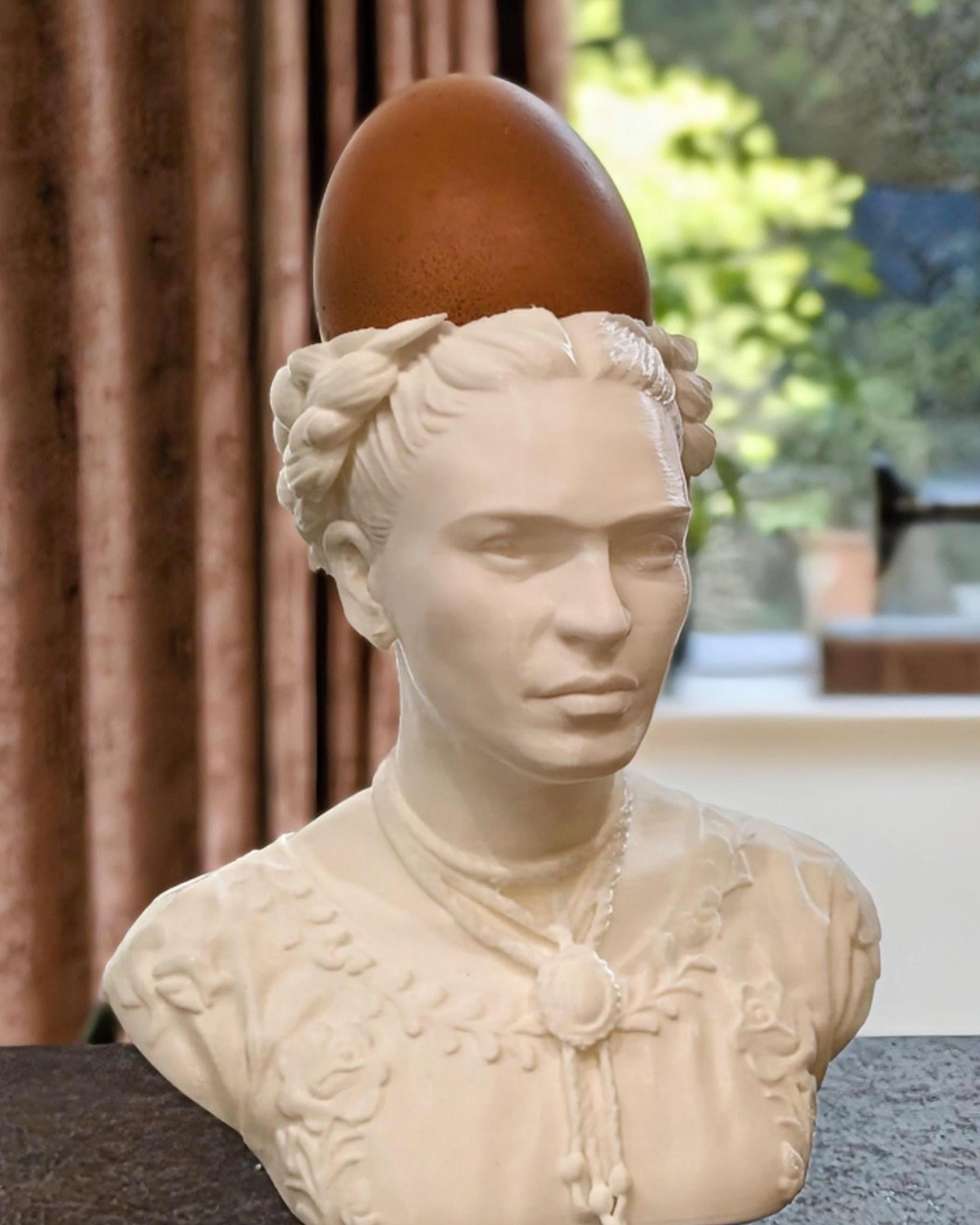 Frida Kahlo Inspired Egg Cup | Artist Fan Art | 3D Printed Kitchen Decor