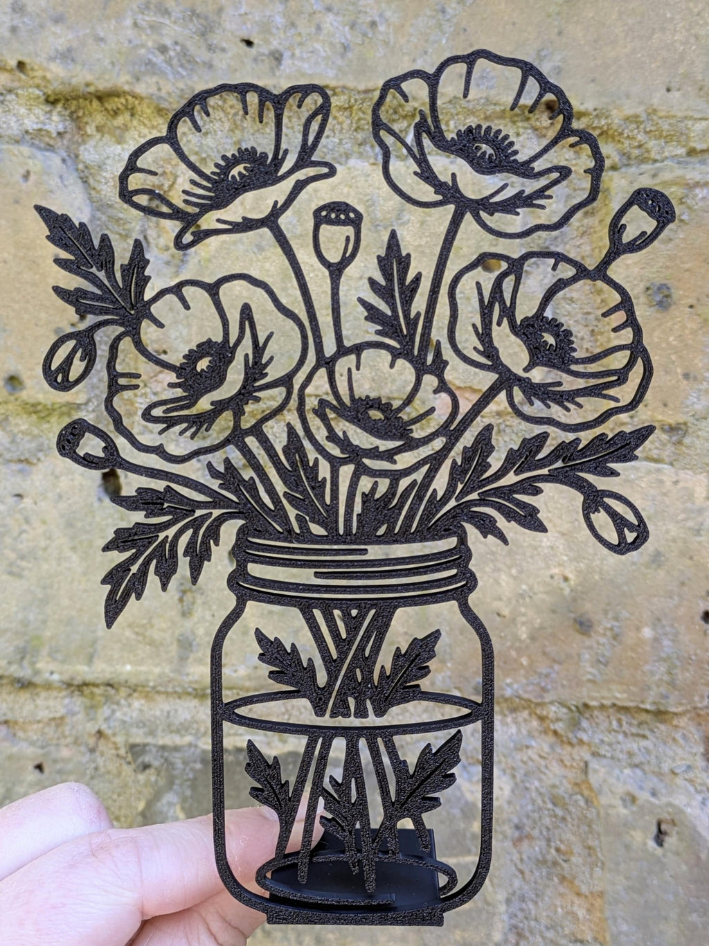 Floral Poppy Gift Set | Bookmark, Coasters & Decor | 3D Printed Nature Lover Gift