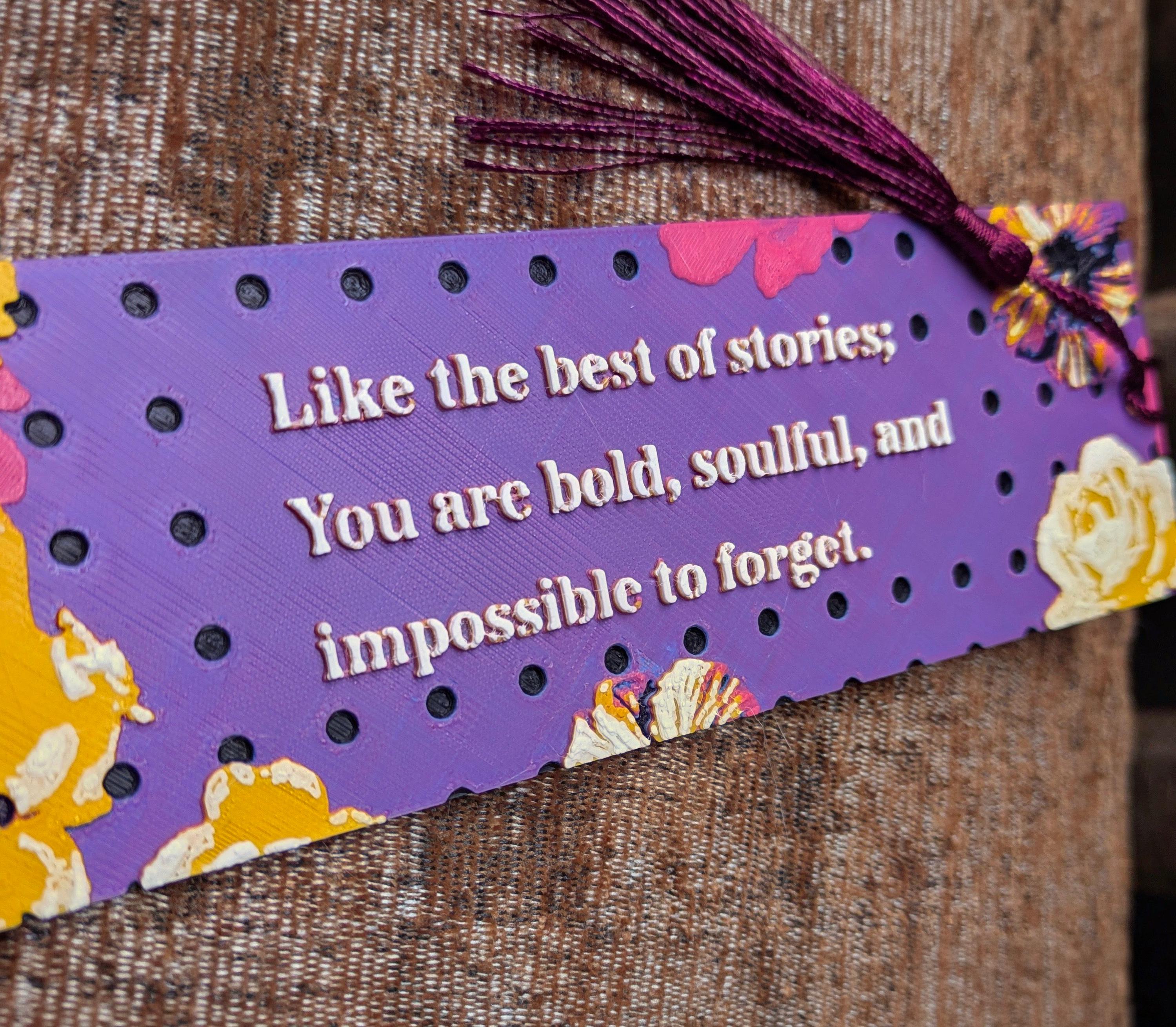 Frida Kahlo-Inspired 3D Printed Bookmark | Artist Gift for Book Lovers