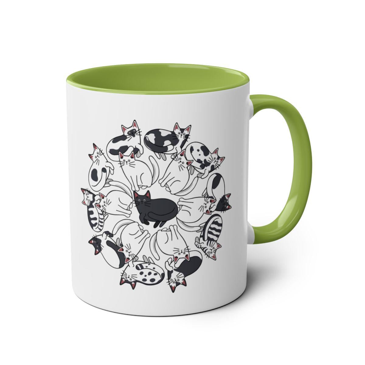 Cat Lover Coffee Mug | Ceramic Mug with Cat Design | Gift for Cat Lovers