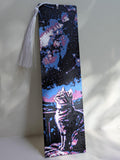 Cat Bookmark with Tassel | Starry Night Sky Cat Lover Gift