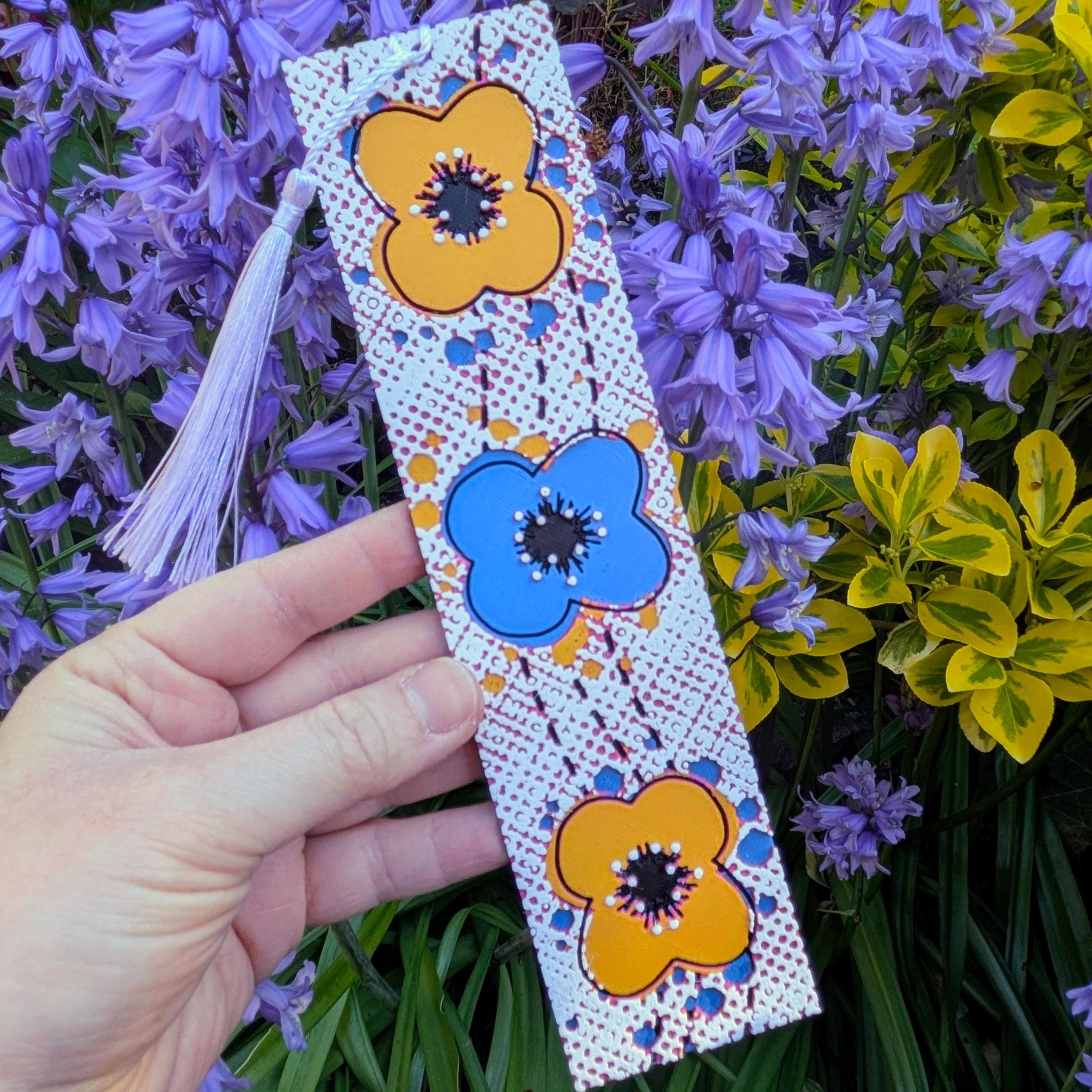 Floral Poppy Gift Set | Bookmark, Coasters & Decor | 3D Printed Nature Lover Gift