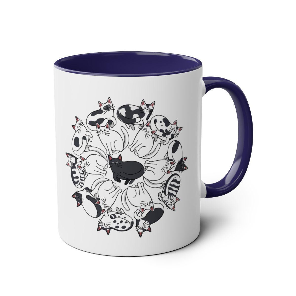 Cat Lover Coffee Mug | Ceramic Mug with Cat Design | Gift for Cat Lovers