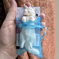 Paint Your Own Cat Keyring | Flexible 3D Printed Articulated Cat | Creative Gift