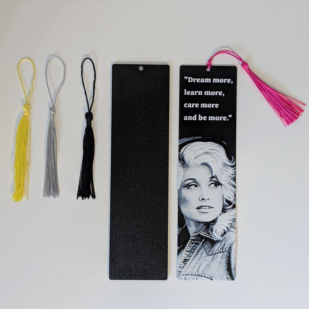 Dolly Parton bookmark with quote