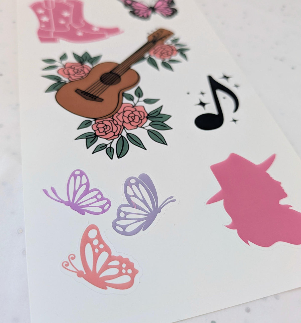 Dolly Inspired Sticker Sheet – Country Music & Cowgirl Stickers