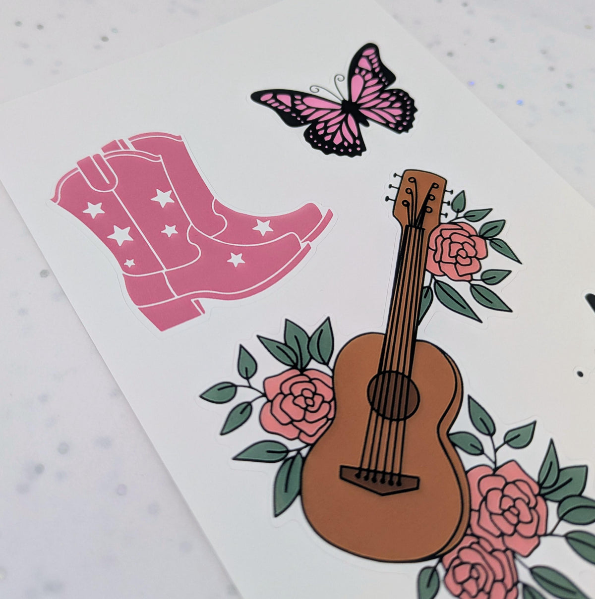 Dolly Inspired Sticker Sheet – Country Music & Cowgirl Stickers