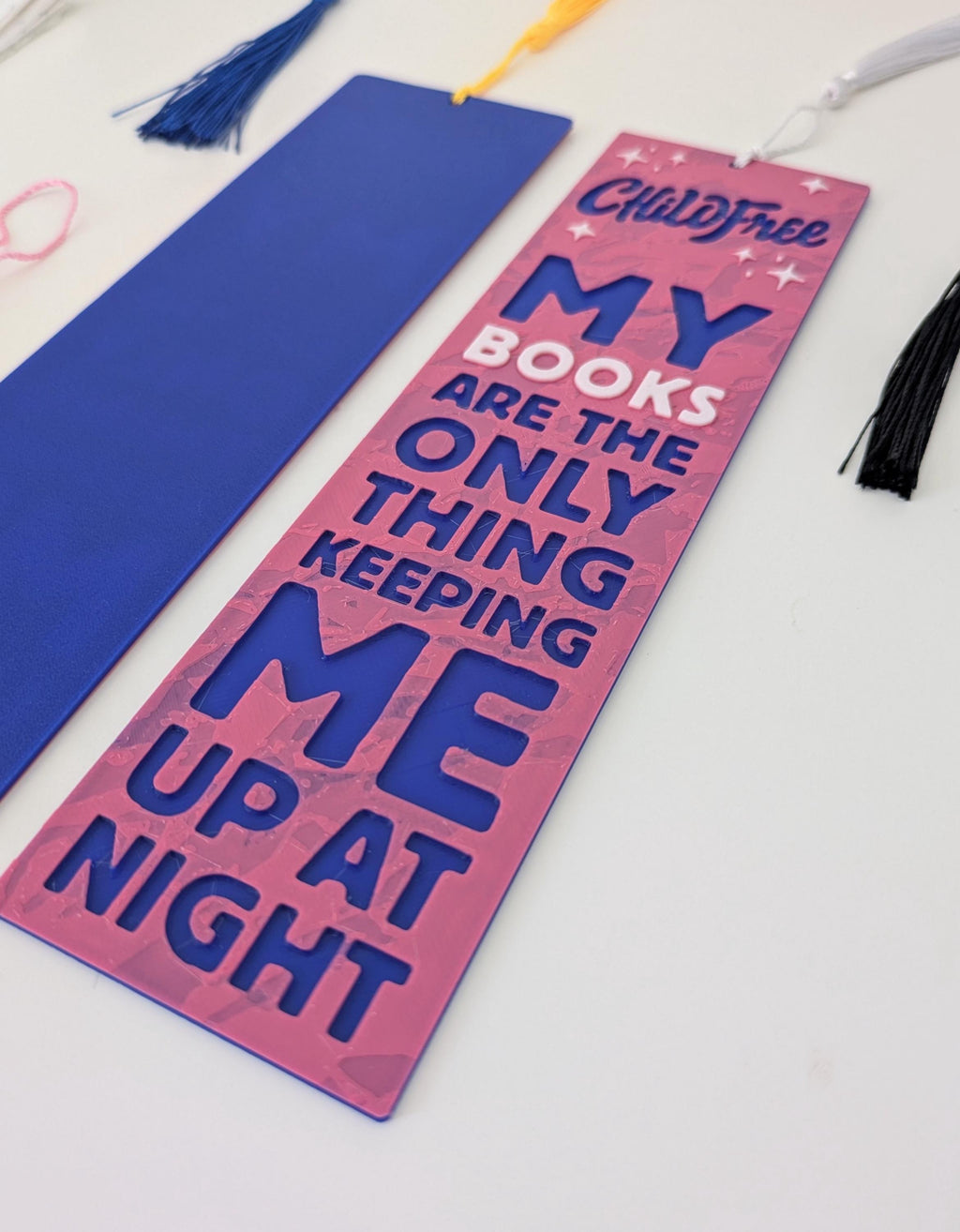 Childfree bookmark with a funny quote reading gift
