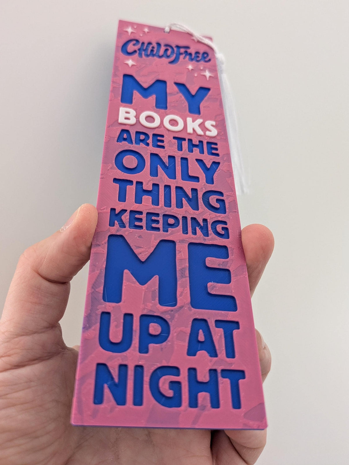 Childfree bookmark with a funny quote reading gift