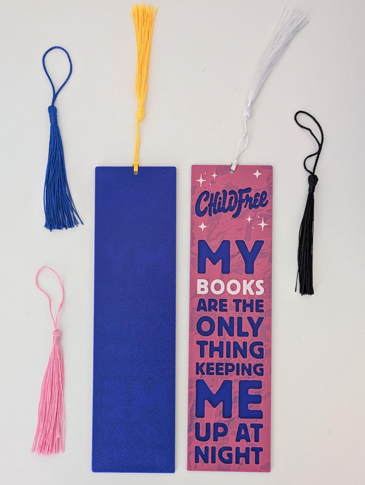 Childfree bookmark with a funny quote reading gift