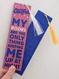 Childfree bookmark with a funny quote reading gift