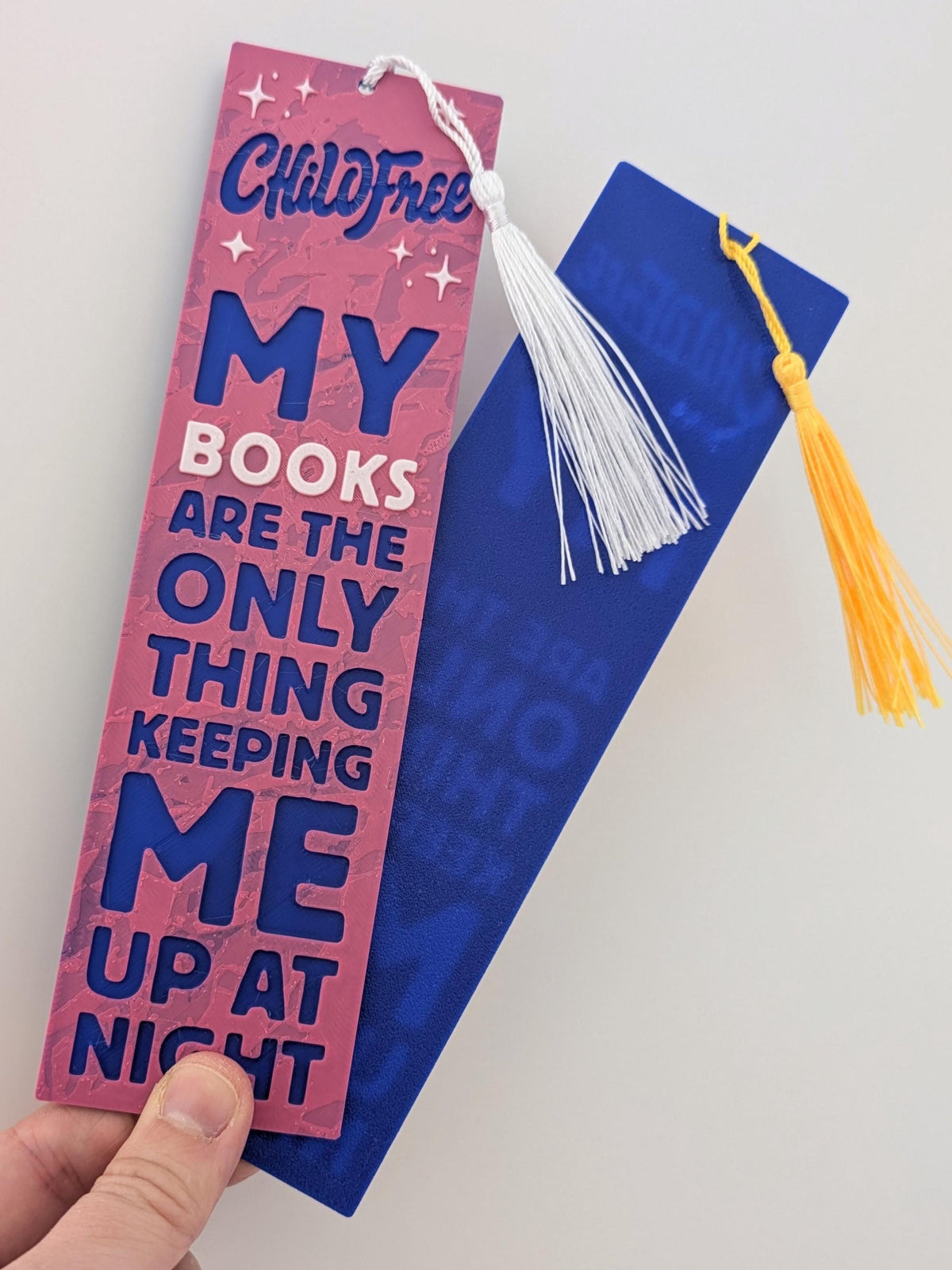 Childfree bookmark with a funny quote reading gift